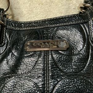 COACH Gallery Embossed Logo Patent Leather Purse Tote F19462